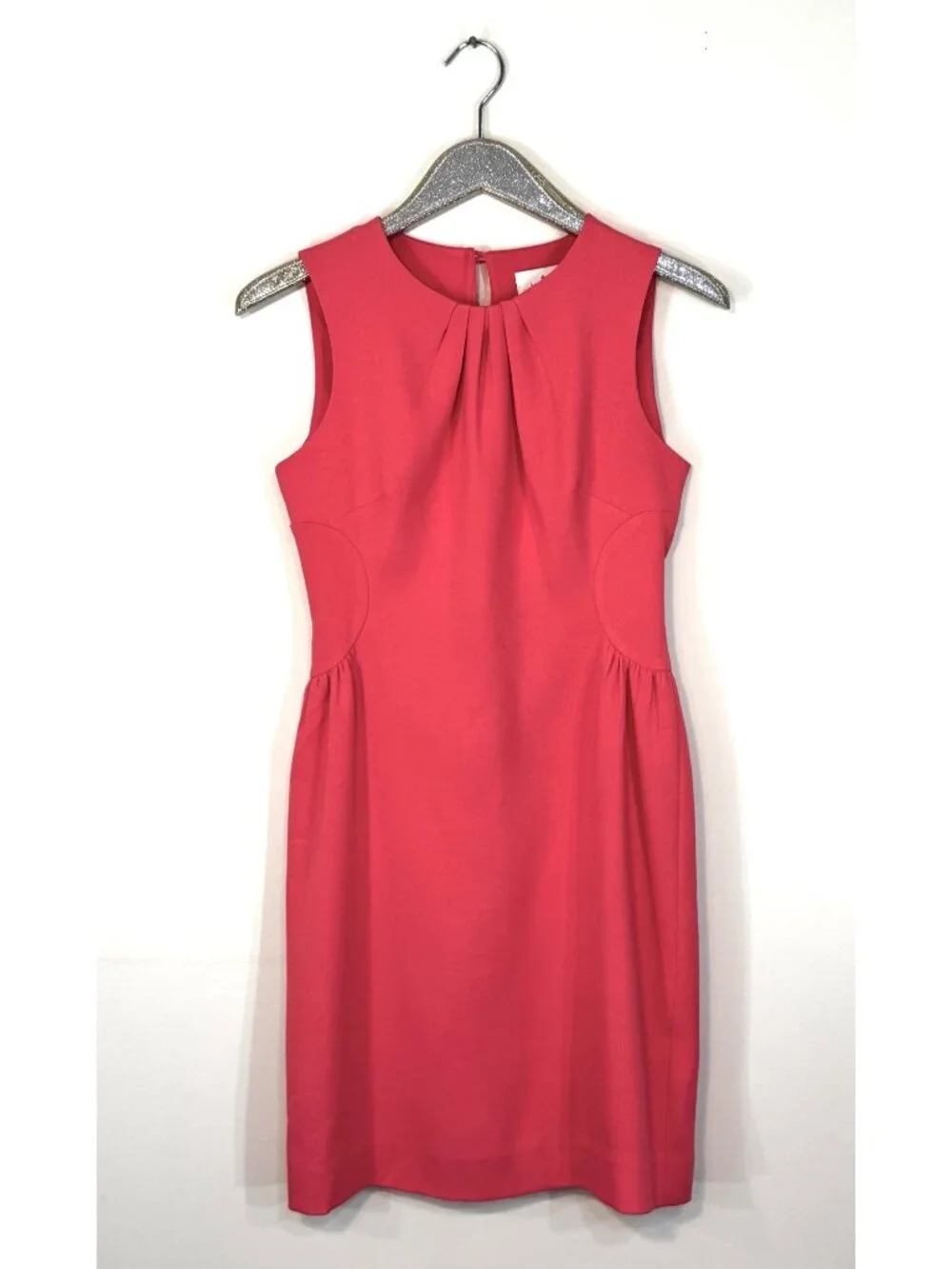 Kate Spade New York Sleeveless Coral Sheath Dress Size 4 Polyester Blend Knee-Le